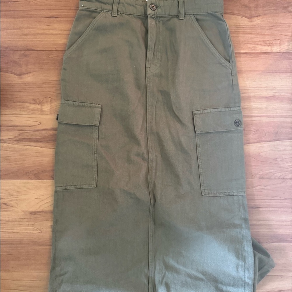 Reformation Green Cargo skirt